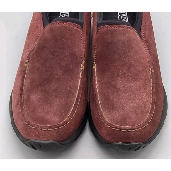 Womens Lands End Burgundy Suede Slip On Shoes Sz 8.5b - Picture 4 of 8